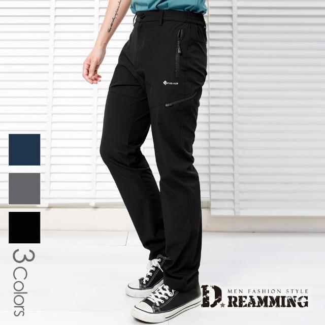 【Dreamming】輕薄速乾鬆緊腰戶外登山休閒長褲 衝鋒褲 涼感(共三色)