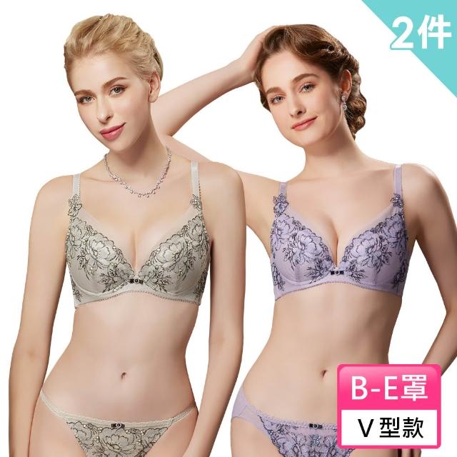 【Swear 思薇爾】買一送一2件組仲夏玫瑰系列B-G罩軟鋼圈蕾絲刺繡集中包覆女內衣(2款任選)