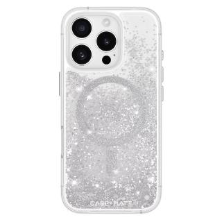 【CASE-MATE】iPhone 16 Pro Waterfall 亮粉瀑布 MagSafe 精品防摔手機殼 - 閃亮銀