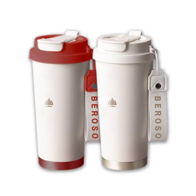 【Beroso 倍麗森】兩入組 530ml-316不鏽鋼內陶瓷保冰保溫環保隨行杯(郊遊/超商咖啡/保溫杯)