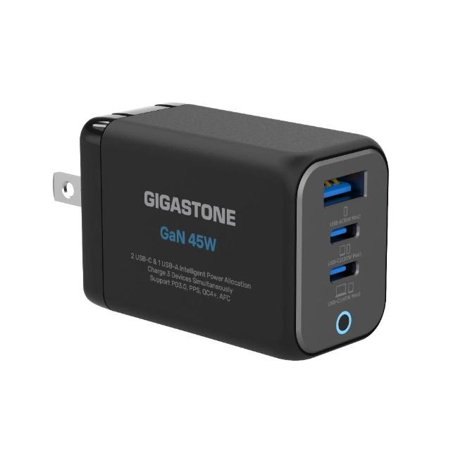 【Gigastone 立達國際】GaN 45W氮化鎵Type-C三孔快充充電器+C to C充電傳輸線(iPhone17/Mac/Switch充電頭)