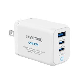 【Gigastone 立達國際】45W GaN氮化鎵三孔USB-C快充充電器PD-7450(支援iPhone18/MacBook筆電快充充電頭)