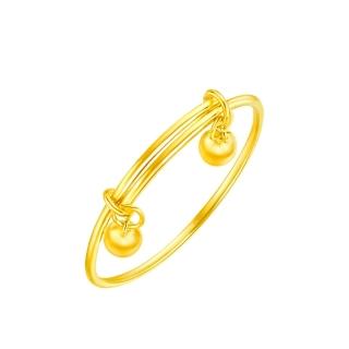 13215741 OL 【周大福】彌月寶寶吊鈴鐺黃金手鐲_計價黃金(兒童款可調式鐲圍)
