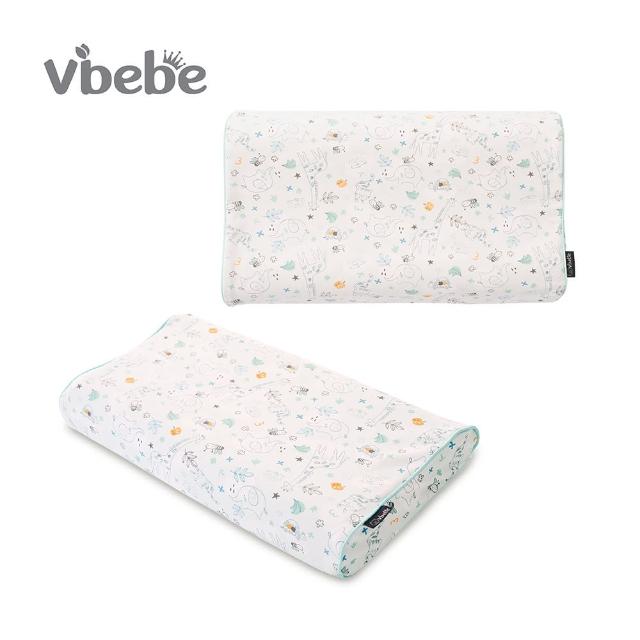 【Vibebe 官方直營】天然乳膠枕-幼童款(台灣製 兒童枕頭 涼感布套 透氣純棉布 寢具 人體工學枕)