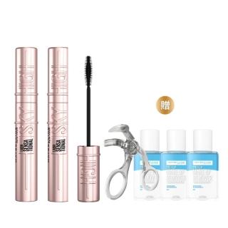 【MAYBELLINE 媚比琳】飛天翹防水睫毛膏2入組(#SKYHIGH#Hello Kitty)