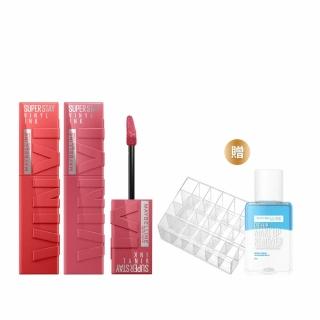 【MAYBELLINE 媚比琳】超持久水光鎖吻唇釉 Vinly ink  2入組(#鎖吻棒)