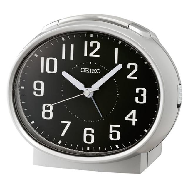 【SEIKO 精工】超靜音滑動式秒針大數字防貪睡鬧鐘-3色可選 送禮 禮物(QHK059A/QHK059G/QHK059R/速)