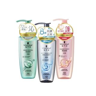 【Schwarzkopf 施華蔻】買1送1 無矽靈洗髮精/潤髮乳400ml 蓬蓬瓶(豐盈韌髮/健髮去屑/控油淨源/韌芯修護)