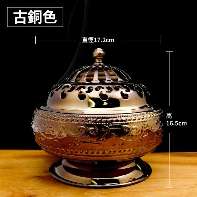 台灣聖力達】24小時盤香架古銅色/金色(香環盤檀香爐熏香爐24盤香香環座