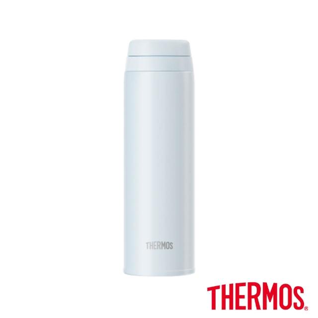 【THERMOS 膳魔師】超值2入_可進洗碗機不鏽鋼90度輕鬆開蓋真空保溫杯500ml+保溫瓶750ml(JOR-500+JOS-750)