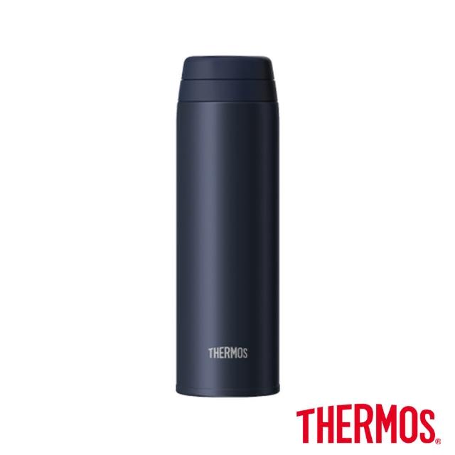 【THERMOS 膳魔師】超值2入_可進洗碗機不鏽鋼90度輕鬆開蓋真空保溫杯500ml+保溫瓶750ml(JOR-500+JOS-750)