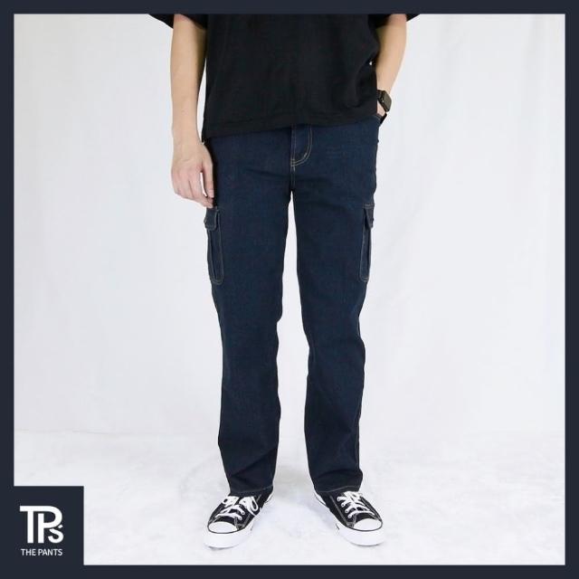 【THE PANTS 有件褲子】直筒牛仔側口袋工作長褲(經典側口袋工作褲 彈性牛仔褲)