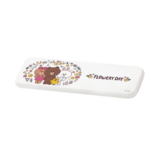 【SONA森那家居】LINE Friends 花朵系列- 硬式珪藻土洗漱墊 台灣製造 吸水 珪藻土 杯墊(24x8x0.9 cm)