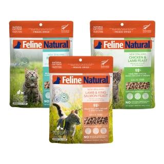 【K9 Natural】貓咪凍乾鮮肉餐100g 任選 雞肉羊肉/羊肉鮭魚/牛肉鱈魚(全齡貓 乾主食 凍乾)