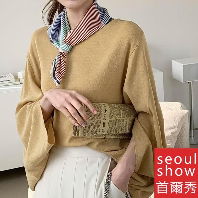 【Seoul Show 首爾秀】買一送一 70x70cm大方領巾仿真蠶絲緞面披肩頭巾雪紡圍巾絲巾