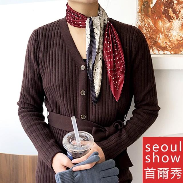 【Seoul Show 首爾秀】買一送一 70x70cm大方領巾仿真蠶絲緞面披肩頭巾雪紡圍巾絲巾