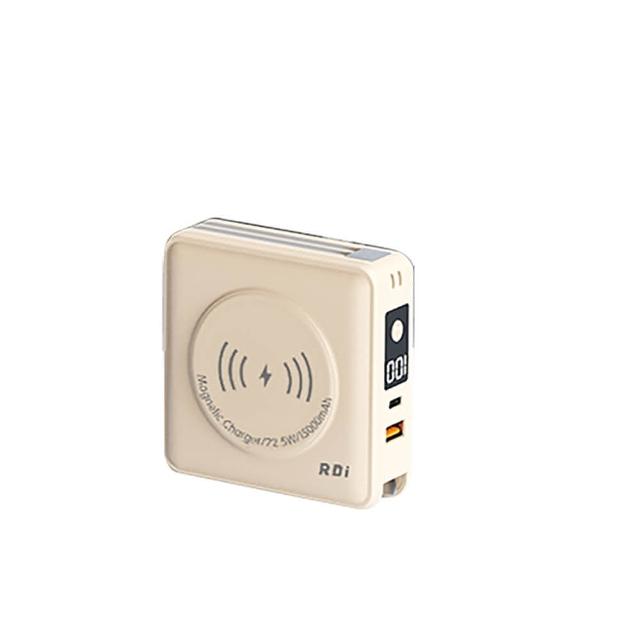 【RDi】2件組合 3CCC+WH 15000mah磁吸無線充行動電源 多款充電線 3入組-2米