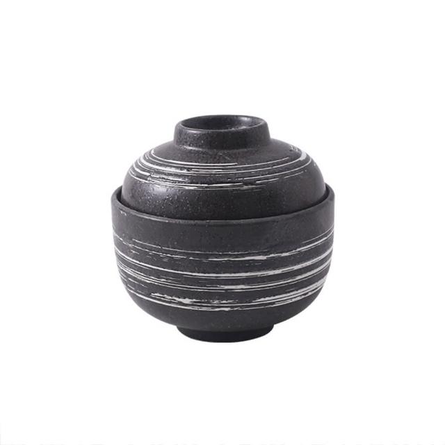 【渥思】日式復古陶瓷小燉盅(附蓋子.蒸蛋盅.茶碗蒸.煲湯.甜品碗)