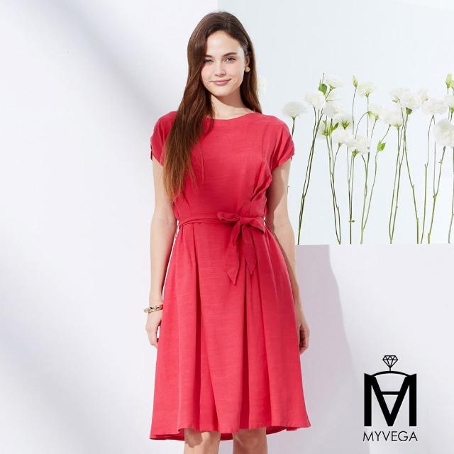 【MYVEGA 麥雪爾】出清品 MA優雅小香風短袖連身洋裝-多款任選(女洋裝/小香風/連身洋裝)