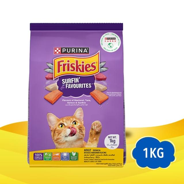 【Friskies 喜躍】成貓乾糧 1KGx3包(貓主食 貓飼料)