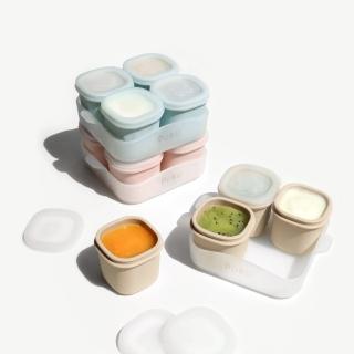 【PUKU 藍色企鵝】午茶甜果醬矽膠副食品儲存盒4入(藍莓/草莓/杏桃)