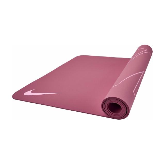 【NIKE 耐吉】雙面瑜珈墊 4MM YOGA MAT 012黑/201藕紅/809粉橘/643玫瑰粉(運動墊 訓練墊 止滑 輕巧 便攜)