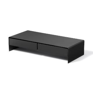13403086 OL 【MUJI 無印良品】鋼製螢幕置物架.附抽屜.寬型/深灰 約寬500×深230×高110 mm