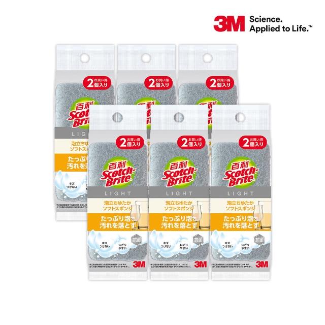 【3M】百利日系3層海綿菜瓜布-12片裝(任選兩組)