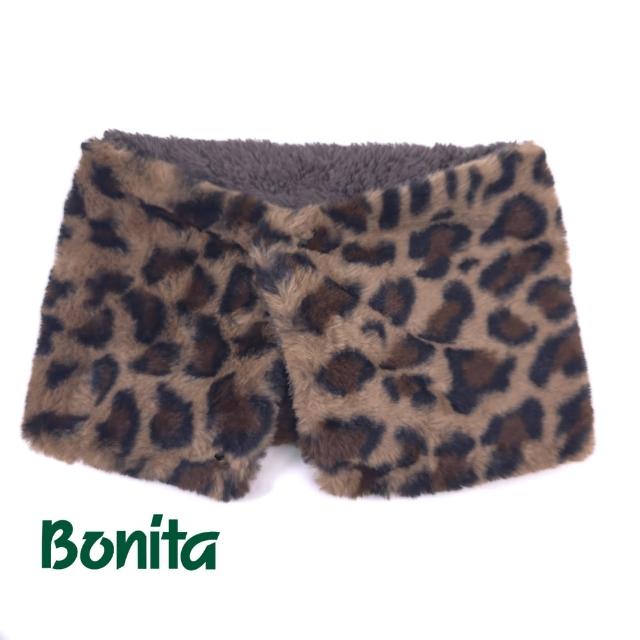 【Bonita 葆倪】雙釦、雙面豹紋圍脖-967-4543(日本進口雙面溫暖圍脖)