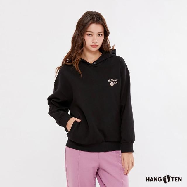 【Hang Ten】出清品-男裝-內刷毛保暖熊印花大學T/防風防潑水大學T(多款選)