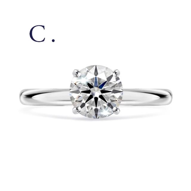 【IS DIAMOND】買一送一 IGI 一克拉 D/VS/鉑金 鑽石戒指-任選 送50分鑽石項鍊(培育鑽石)