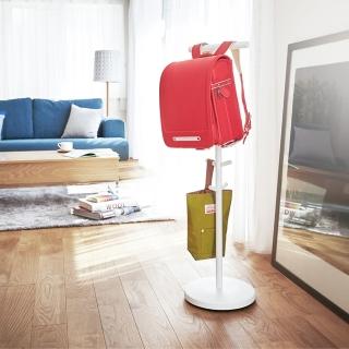 【YAMAZAKI 山崎】smart兒童T字書包衣帽架-白(衣帽架/書包架/兒童收納/兒童衣架/玄關收納/日本山崎)