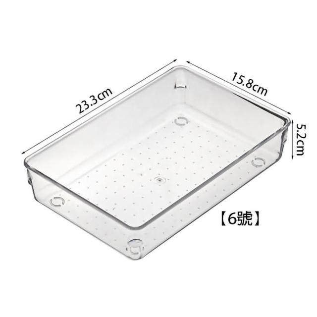 【isona】透明收納盒 壓克力收納盒 文具收納 小物收納 分隔置物盒 分類盒 整理盒(6號 儲物盒 抽屜收納)
