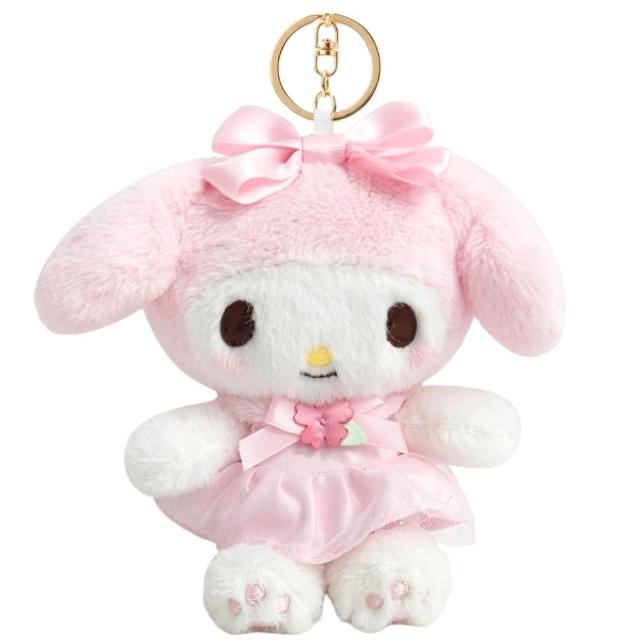 【SANRIO 三麗鷗】美樂蒂玩偶吊飾大耳狗酷洛米帕恰狗凱蒂Kitty鑰匙圈娃娃(送禮女友生日禮聖誕交換禮物)