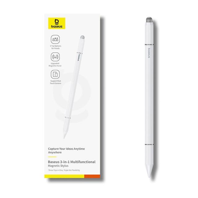 【BASEUS】Apple pencil三合一磁吸式觸控筆 手機平板繪畫觸屏筆 手寫電容筆 安卓蘋果通用