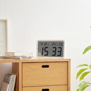 【MUJI 無印良品】數位時鐘/大/白 長247x寬148x高44mm