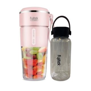 【Fujitek 富士電通】470ML無線玻璃隨行果汁機 FTJ-UB15(雙杯組/玻璃無味/USB充電)