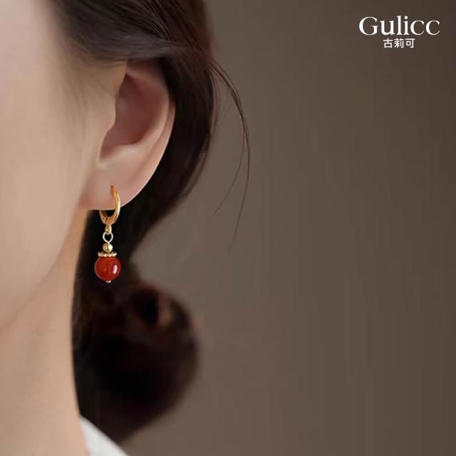 【Gulicc 古莉可】耳環 古典中式 優雅中國風(雙11 生日 飾品 耳釘 耳飾 耳墜 禮物)