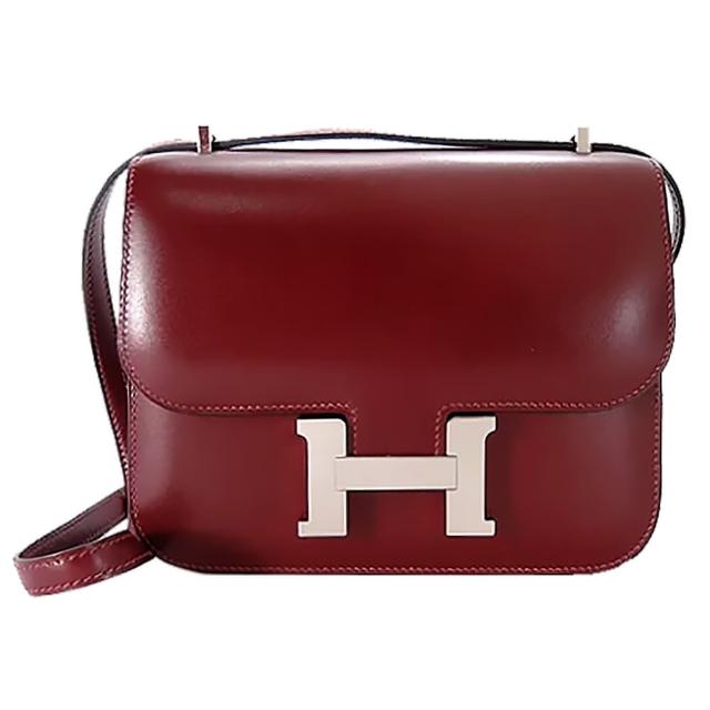 【Hermes 愛馬仕】Constance 18cm牛皮斜背包(多款選)