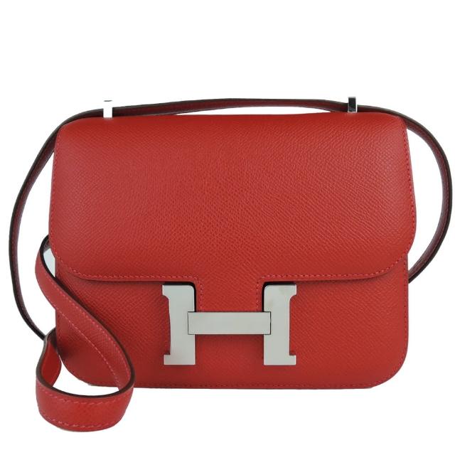 【Hermes 愛馬仕】Constance 18cm牛皮斜背包(多款選)