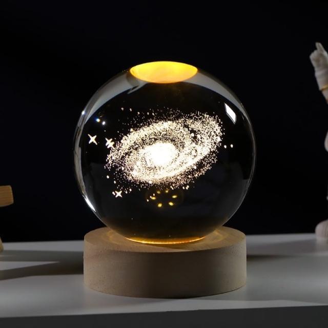 A-ONE 匯旺】大蒲公英水晶球3D發光水晶球小夜燈LED暖光燈聖誕節情人節