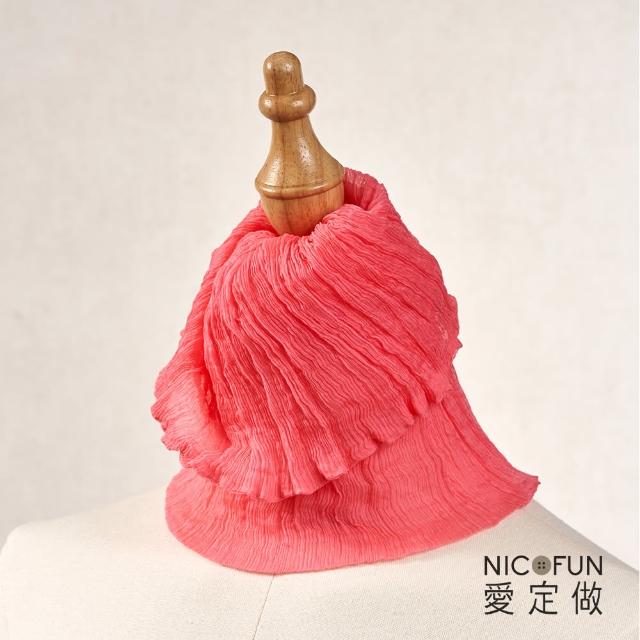 【NicoFun 愛定做】優雅33 木質系柳葉絲保暖圍脖(圍巾  防風 口罩 高爾夫球 圍巾 領巾 髮帶 桑蠶絲 真絲)