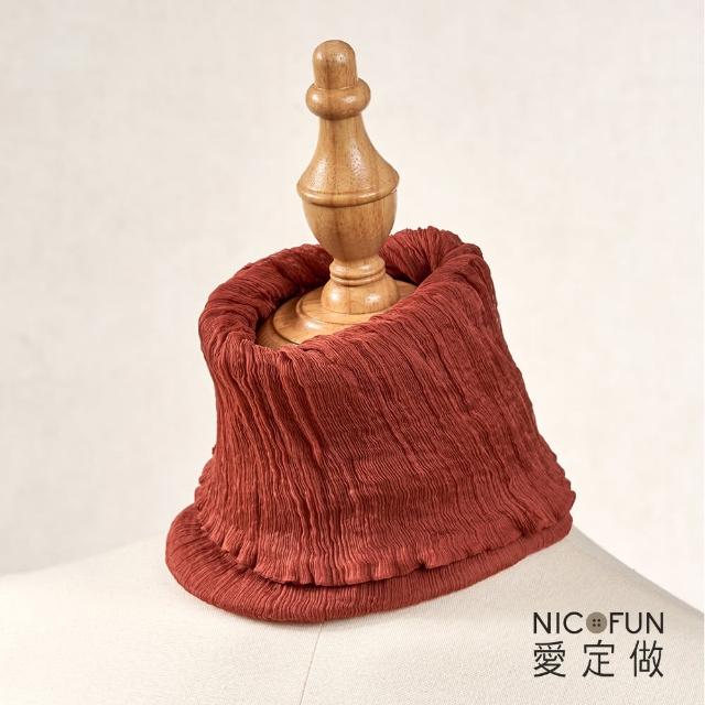 【NicoFun 愛定做】優雅33 木質系柳葉絲保暖圍脖(圍巾  防風 口罩 高爾夫球 圍巾 領巾 髮帶 桑蠶絲 真絲)