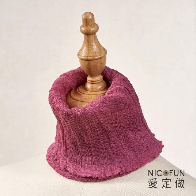 【NicoFun 愛定做】優雅33 木質系柳葉絲保暖圍脖(圍巾  防風 口罩 高爾夫球 圍巾 領巾 髮帶 桑蠶絲 真絲)