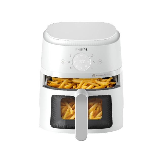 【Philips 飛利浦】抽UX20戰鬥陀螺_星樂視透視海星氣炸鍋4.2L_NA221_黑白兩色任選