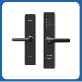 【Philips 飛利浦】7300 五合一把手式智能門鎖/電子鎖(指紋│卡片│密碼│鑰匙│WIFI 含安裝)