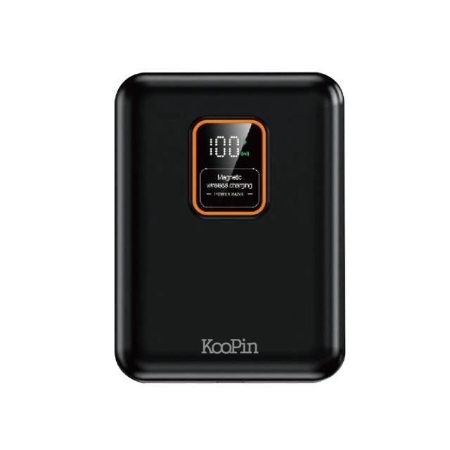 【KooPin】磁吸三用 可拆式雙出線 10000mAh 快充行動電源(台灣製造)