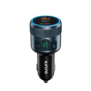 【KINYO】藍牙車用音響轉換器/免持通話/點菸器車充-USB、Type C(ADB-8960)