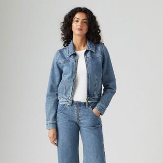 【LEVIS】女款 合身拉鍊牛仔夾克 / 外套 熱賣單品 001W8-0000