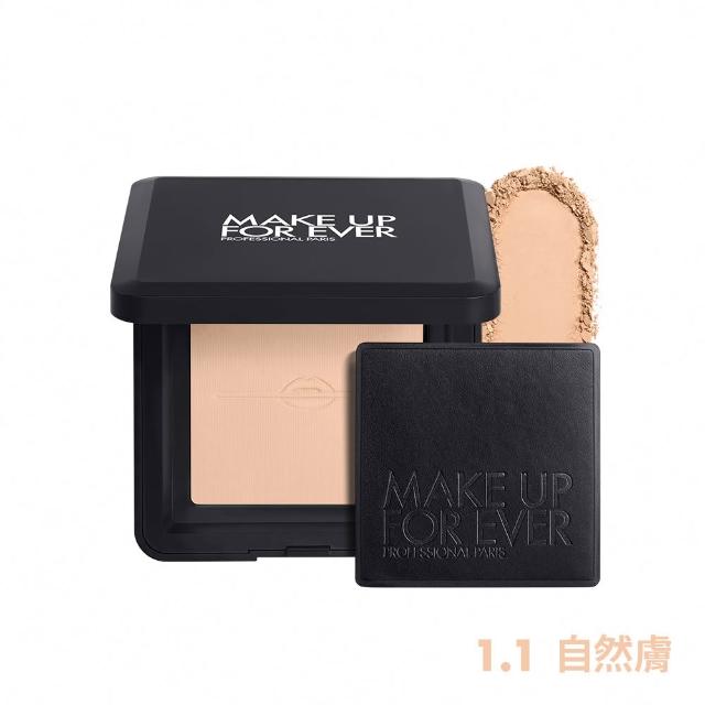【MAKE UP FOR EVER】持久定妝雙星組(粉無痕光圈蜜粉餅10g+第一步玫瑰水感防曬乳15ml)